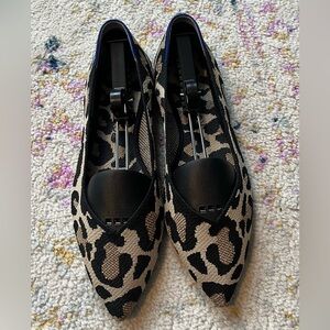 Rothy's Black and Tan Leopard Flats Size 12.5